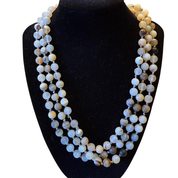 no brand Jewelry - Elegant 30” Long Neutral Stone Beaded Necklace